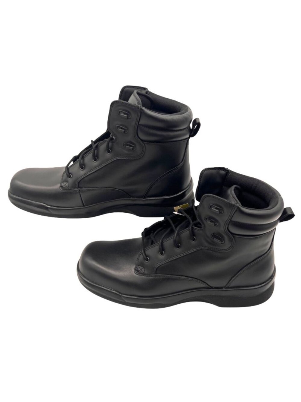 Apex Ambulator Biomechanical Slip Resistant Black Leather Boots Mens Size 12 M - Picture 3 of 15